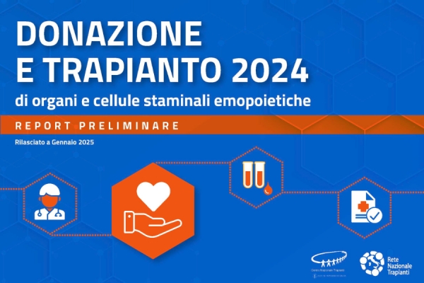 Donazioni e trapianti, per l’Italia il 2024 è un anno da record